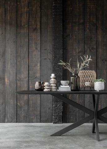 Mesa de comedor Curvas rectangular NEGRO