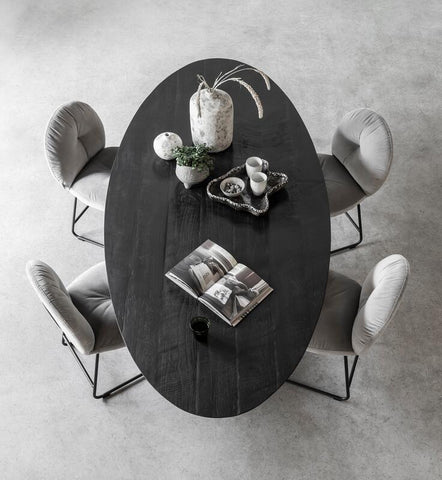 Forma de mesa oval NEGRO