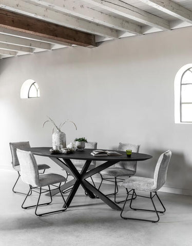 Forma de mesa oval NEGRO