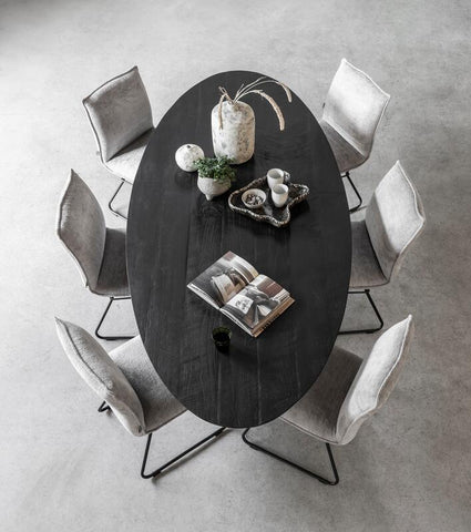 Forma de mesa oval NEGRO