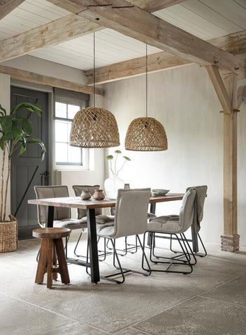 Mesa de comedor rectangular de madera