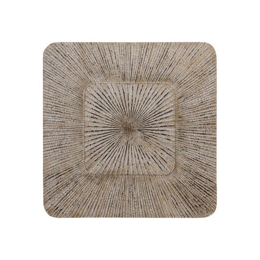 Dishita Cream square mdf wall panel ribbed small