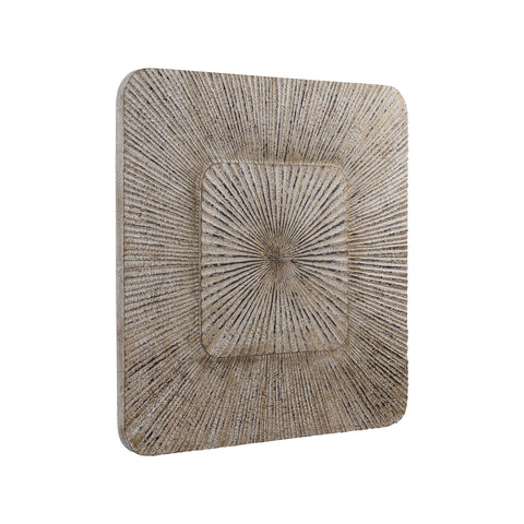 Dishita Cream square mdf wall panel ribbed small