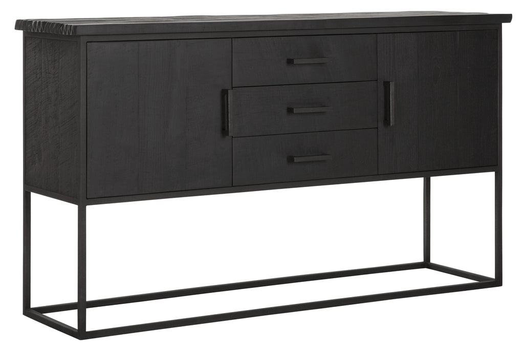 Commode Beam No.2, 2 portes, 3 tiroirs NOIR