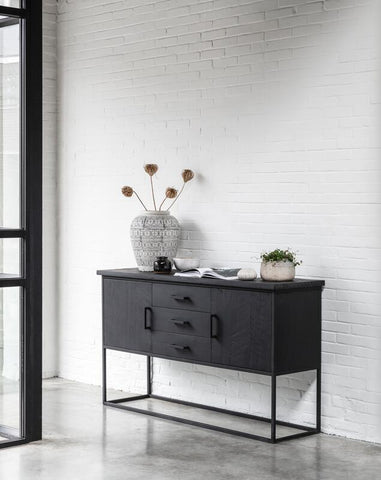 Commode Beam No.2, 2 portes, 3 tiroirs NOIR