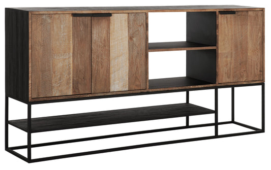 Commode Cosmo N°1 grande, 3 portes, 2 étagères ouvertes
