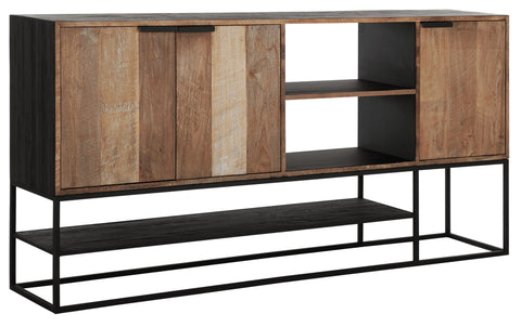 Commode Cosmo N°1 grande, 3 portes, 2 étagères ouvertes