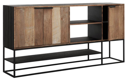 Commode Cosmo N°1 grande, 3 portes, 2 étagères ouvertes