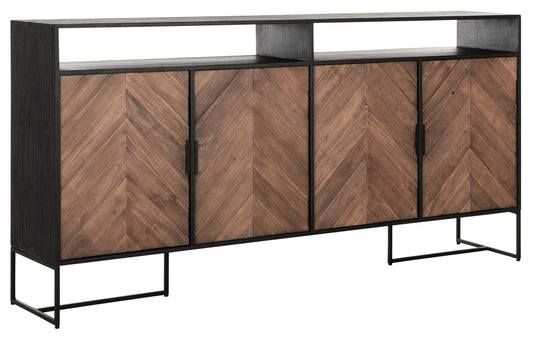 Comoda Criss Cross N.2, 4 puertas, estante abierto