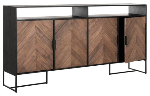 Comoda Criss Cross N.2, 4 puertas, estante abierto