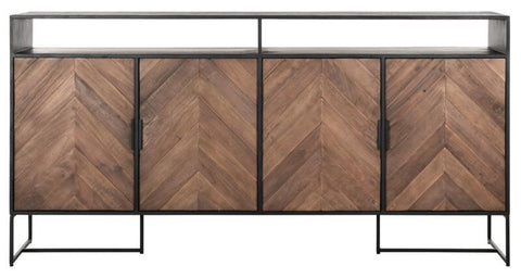 Comoda Criss Cross N.2, 4 puertas, estante abierto