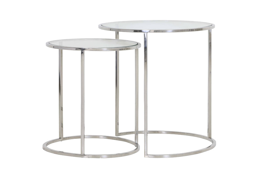 Side table Duarte - Nickel - Ø50cm