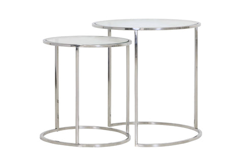 Side table Duarte - Nickel - Ø50cm