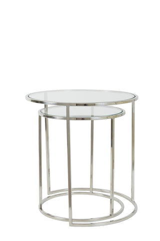 Side table Duarte - Nickel - Ø50cm