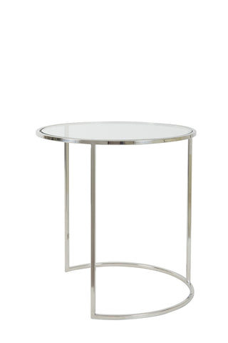 Side table Duarte - Nickel - Ø50cm