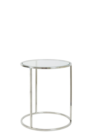 Side table Duarte - Nickel - Ø50cm