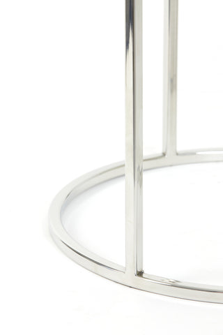 Side table Duarte - Nickel - Ø50cm