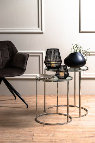 Side table Duarte - Nickel - Ø50cm