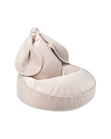 Pouf lapin beige poussiéreux