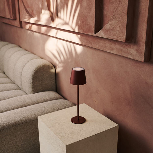 Jasper Bronze - Draadloze lamp met batterij L metaal, dimable & 3 lichtstadia
