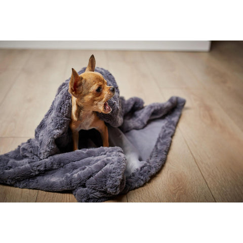 Deken COSY STONE - Elegante deken van imitatiebont