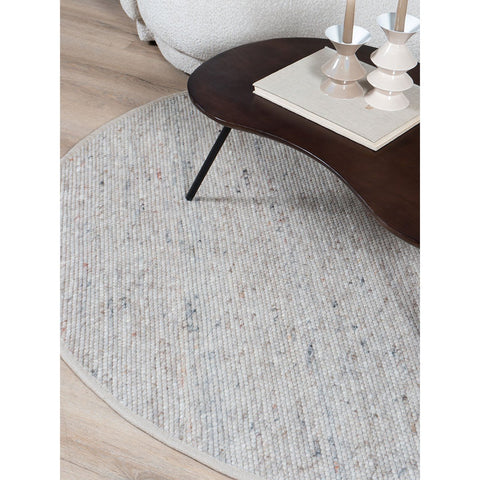 Vloerkleed Scott Donker Beige Rond ø200 cm
