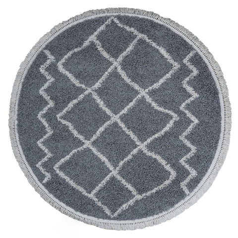 Vloerkleed Marrakesh Grey Rond ø120 cm