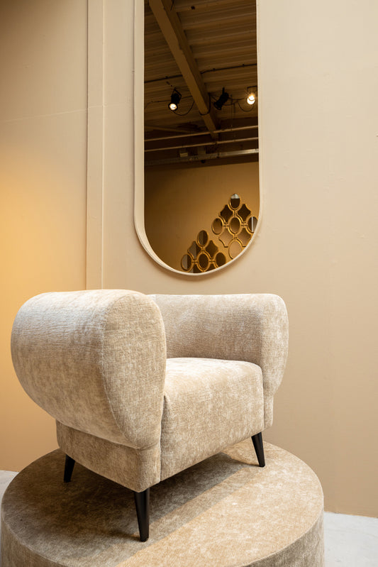 Elefan Cream fauteuil round armrest