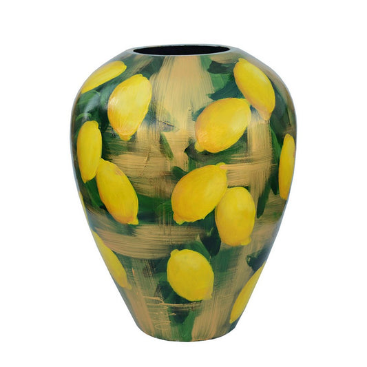 Handbeschilderde Vaas Kander M lemon