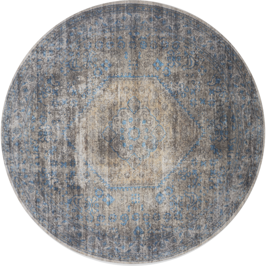 Vloerkleed Madel Rond Groen/Blauw ø120 cm