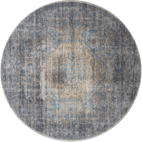 Vloerkleed Madel Rond Groen/Blauw ø120 cm