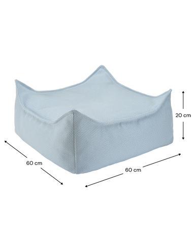 Wigiwama Outdoor Vierkante Poef - Blauw