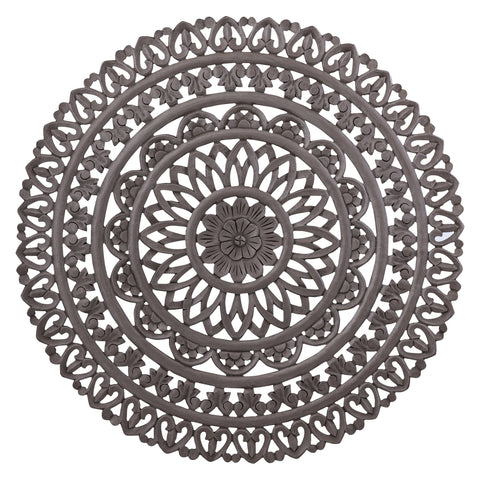 Farris Brown round mdf wall panel carved L to Solo.