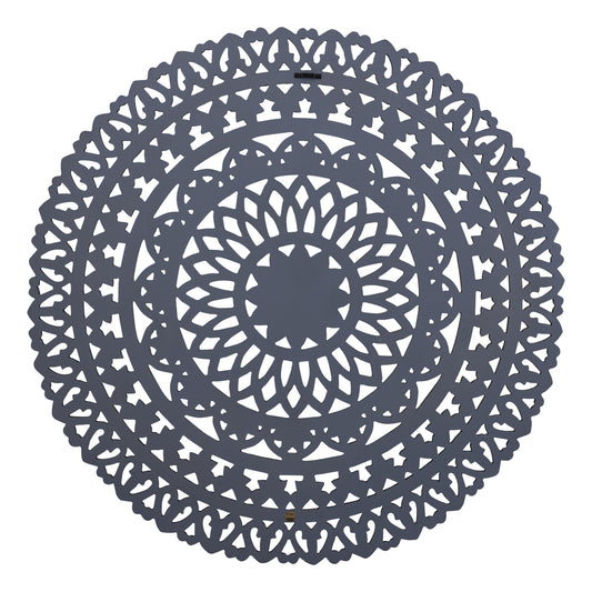 Farris Brown round mdf wall panel carved L to Solo.