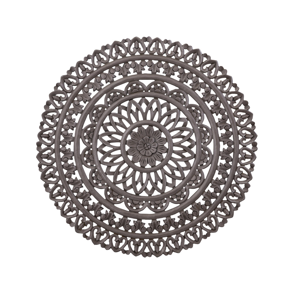 Farris Brown round mdf wall panel carved S to Only.