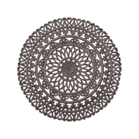 Farris Brown round mdf wall panel carved S to Only.