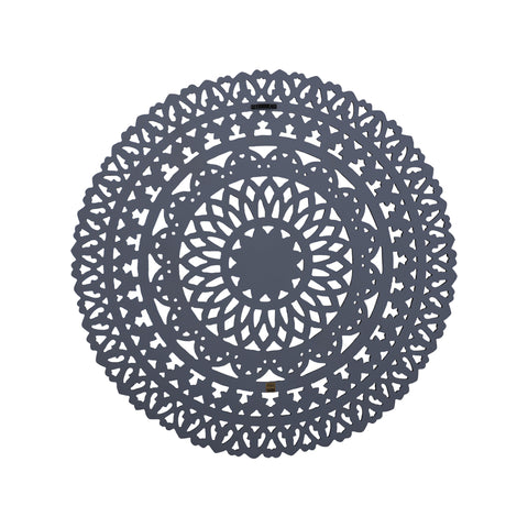 Farris Brown round mdf wall panel carved S to Only.