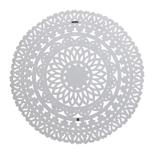 Farris Cream round mdf wall panel carved L to Only.