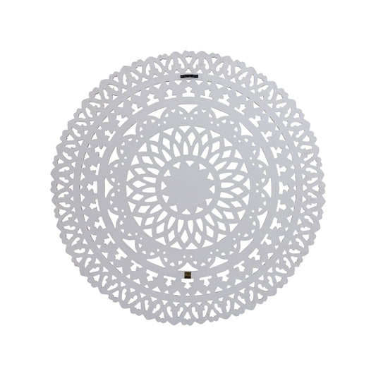 Farris Cream round mdf wall panel carved S to Only.