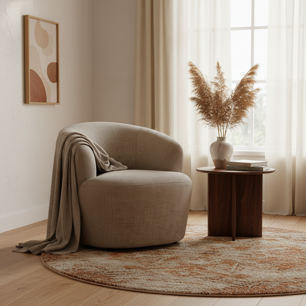 Fauteuil New Grasa Beige Eden 4 Japandi dieper beige