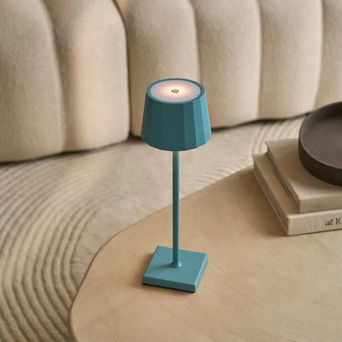 William Amsterdams blauwe oplaadbare ijzeren tafellamp – dimbaar, batterij van 120 uur, USB-C