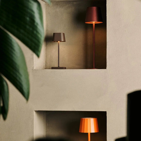 Sarphati Mini Mocha Brown Tafellamp - Draadloos Oplaadbaar & Dimbaar