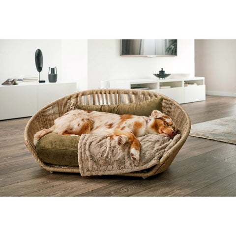 Deken COSY BEIGE - Elegante deken van imitatiebont