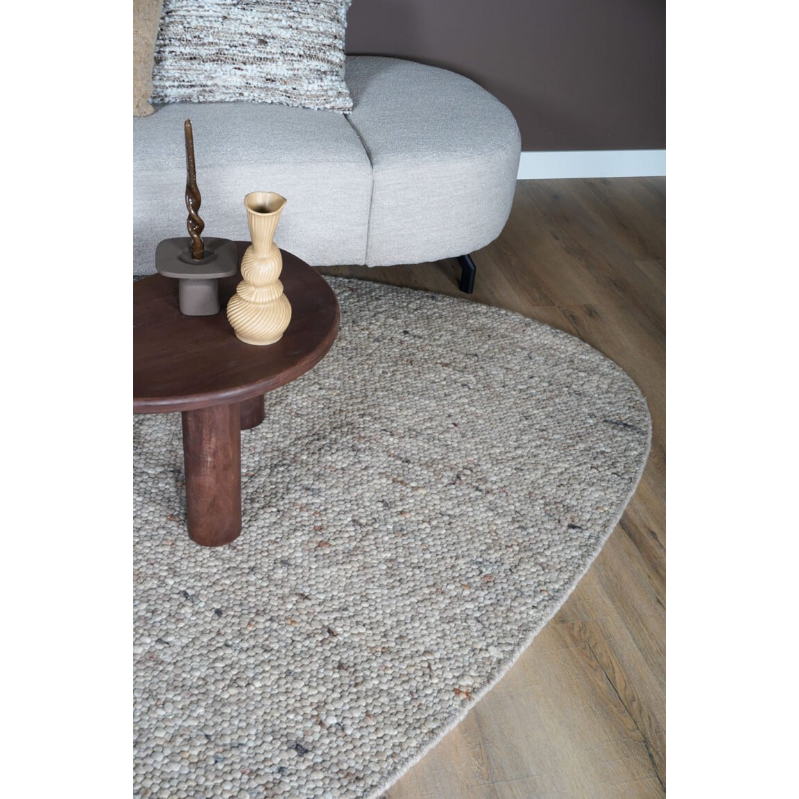 Vloerkleed Stone Donker Beige 417 - Kiezelvormig 160 x 230 cm