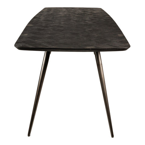 Fieron Black acaia wooden dining table oval 200cm