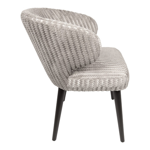 Fiori Beige 09 sedia da pranzo con gambe in legno marrone scuro