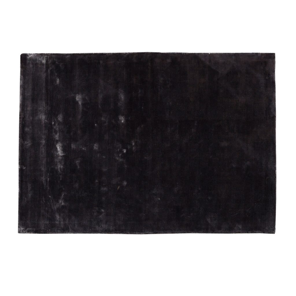 Flavia Black viscosa tappeto tessuto a mano S