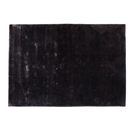 Flavia Black viscosa tappeto tessuto a mano S