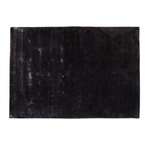 Flavia Black viscosa tappeto tessuto a mano S