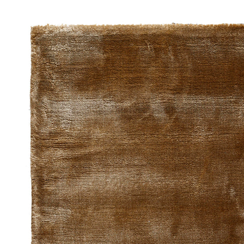 Flavia Brown viscose handwoven carpet XL
